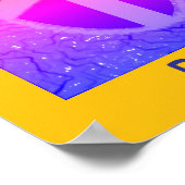 Affiche signe de paix multicolore (Coin)