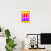 Affiche signe de paix multicolore (Bureau à domicile)