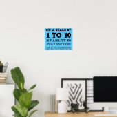 Affiche Signe Drôle Concentré Échelle De 1 À 10 (Bureau à domicile)