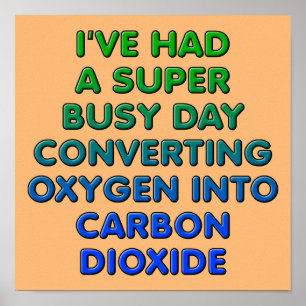Affiche Signe Drôle de Conversion d'Oxygène