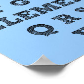 Affiche Signe Drôle de l'Alphabet Elemenopee (Coin)