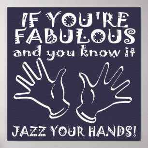 Affiche Signe Drôle de Mains de Jazz Fabuleux