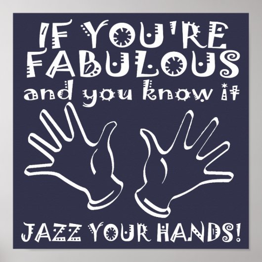 Affiche Signe Drôle de Mains de Jazz Fabuleux (Devant)