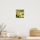 Affiche Signe Se Taire Pas Amusant (Cuisine)