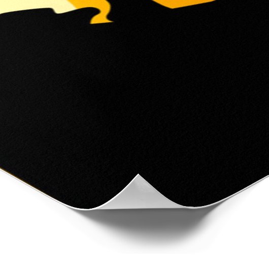 Affiche silhouette de fille surfer (Coin)