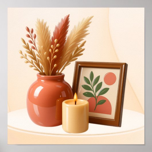 Affiche simple couleurs cosy (Devant)