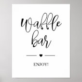 Affiche simple de bar à gaufres pour une douche de (Devant)
