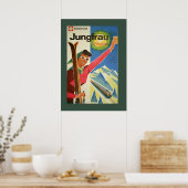 Affiche Ski vintage en Suisse (Cuisine)
