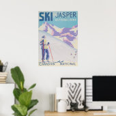 Affiche Ski Vintage Rétro Jasper Canada (Bureau à domicile)