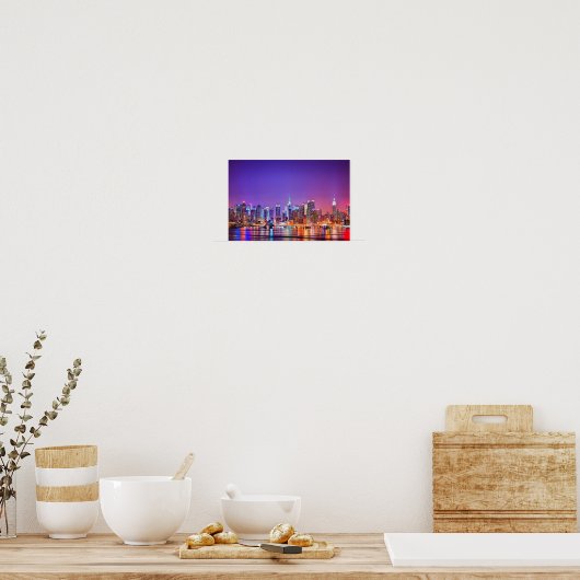 Affiche Skyline de New York (couleur) (Cuisine)
