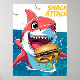 Affiche Snack Attack Shark – Été
