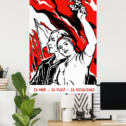 Affiche socialiste de 1935 (Bureau à domicile)
