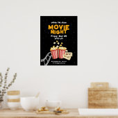 Affiche soirée cinéma, soirée cinéma fête d'annive (Cuisine)