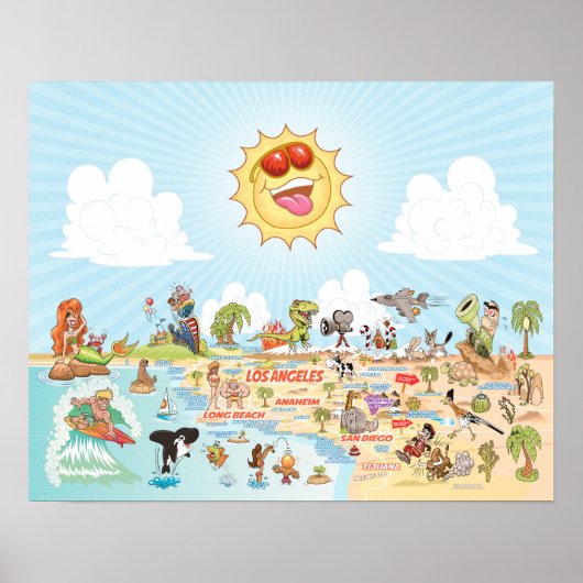 Affiche Southern California Blue Sky (Devant)