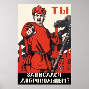 Affiche soviétique de propagande - avez-vous