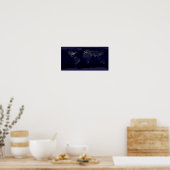 Affiche spatiale Earth Night Lights (Cuisine)