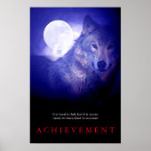 Affiche spéciale Motivation Wolf & Fullmoon (Devant)