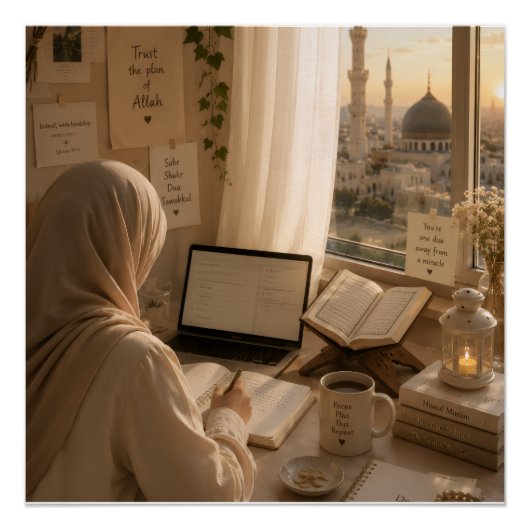 Affiche spirale Deen & Dunya islamique (Devant)