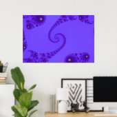 Affiche spirale double bleu violet (Bureau à domicile)