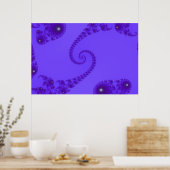 Affiche spirale double bleu violet (Cuisine)