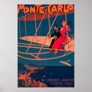 Affiche sportive d'aviation
