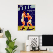Affiche sportive soviétique Boxe Internationale (Bureau à domicile)
