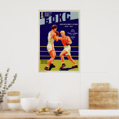 Affiche sportive soviétique Boxe Internationale (Cuisine)