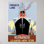Affiche SS Normandie (Devant)