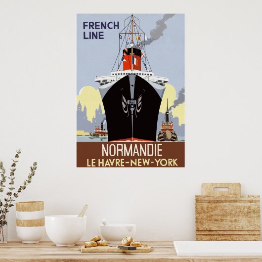 Affiche SS Normandie (Cuisine)