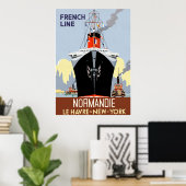 Affiche SS Normandie (Bureau à domicile)