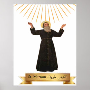 Affiche St Maroun - Maron ( القديس مارون )