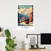 Affiche St Moritz Suisse 1 (Bureau à domicile)
