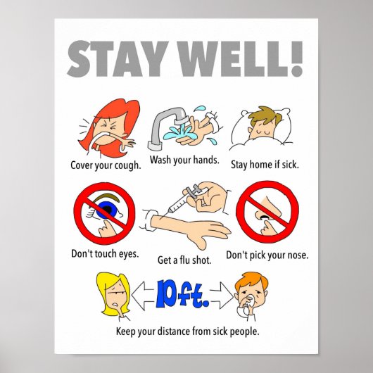 Affiche STAY WELL 11"x14" (Devant)