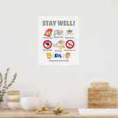 Affiche STAY WELL 20"x16" (Cuisine)