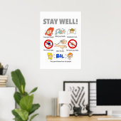 Affiche STAY WELL 20"x28" (Bureau à domicile)