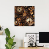 Affiche Steampunk Vintage (Bureau à domicile)