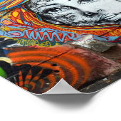 Affiche - Street Art Visage Fille (Coin)