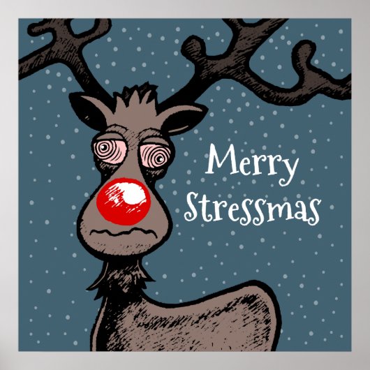 Affiche Stressmas avec Rudolf le Renne (Devant)