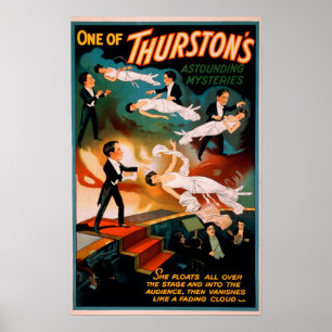 Affiche stupéfiante de magie des mystères de
