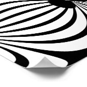 Affiche Style Abstrait Noir & Blanc Bloom 3 (Coin)