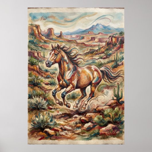 Affiche sud-ouest Cheval du désert (Devant)
