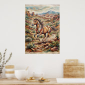 Affiche sud-ouest Cheval du désert (Cuisine)