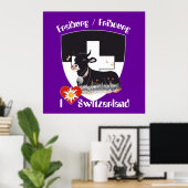 Affiche suisse de Fribourg (Bureau à domicile)