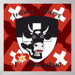 Affiche suisse de Fribourg
