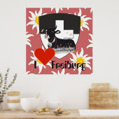 Affiche suisse de Fribourg (Cuisine)