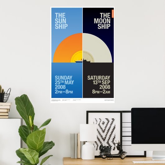 Affiche Sun Ship / The Moon Ship (Bureau à domicile)
