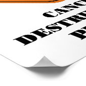 Affiche sur la destruction du cancer en cours (Coin)