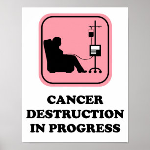 Affiche sur la destruction du cancer en cours