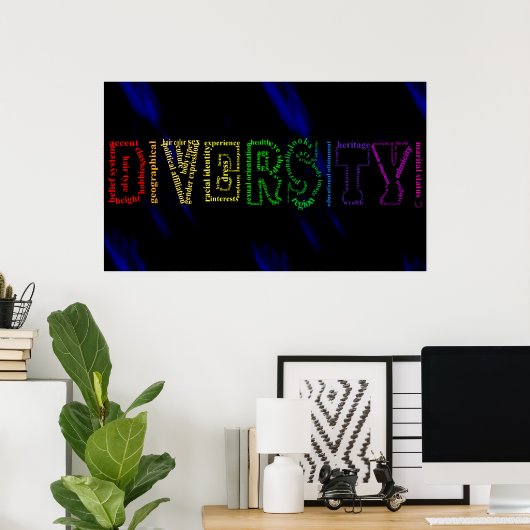 Affiche sur la diversité (Bureau à domicile)