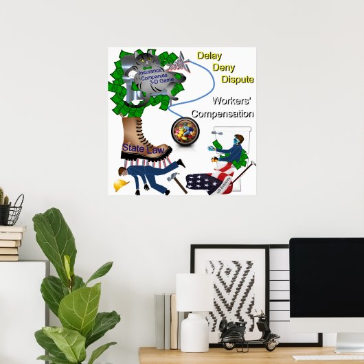 Affiche sur la rémunération des travailleurs améri (Bureau à domicile)